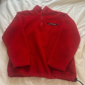 Polo Ralph Lauren Red Fleece Vintage Pullover